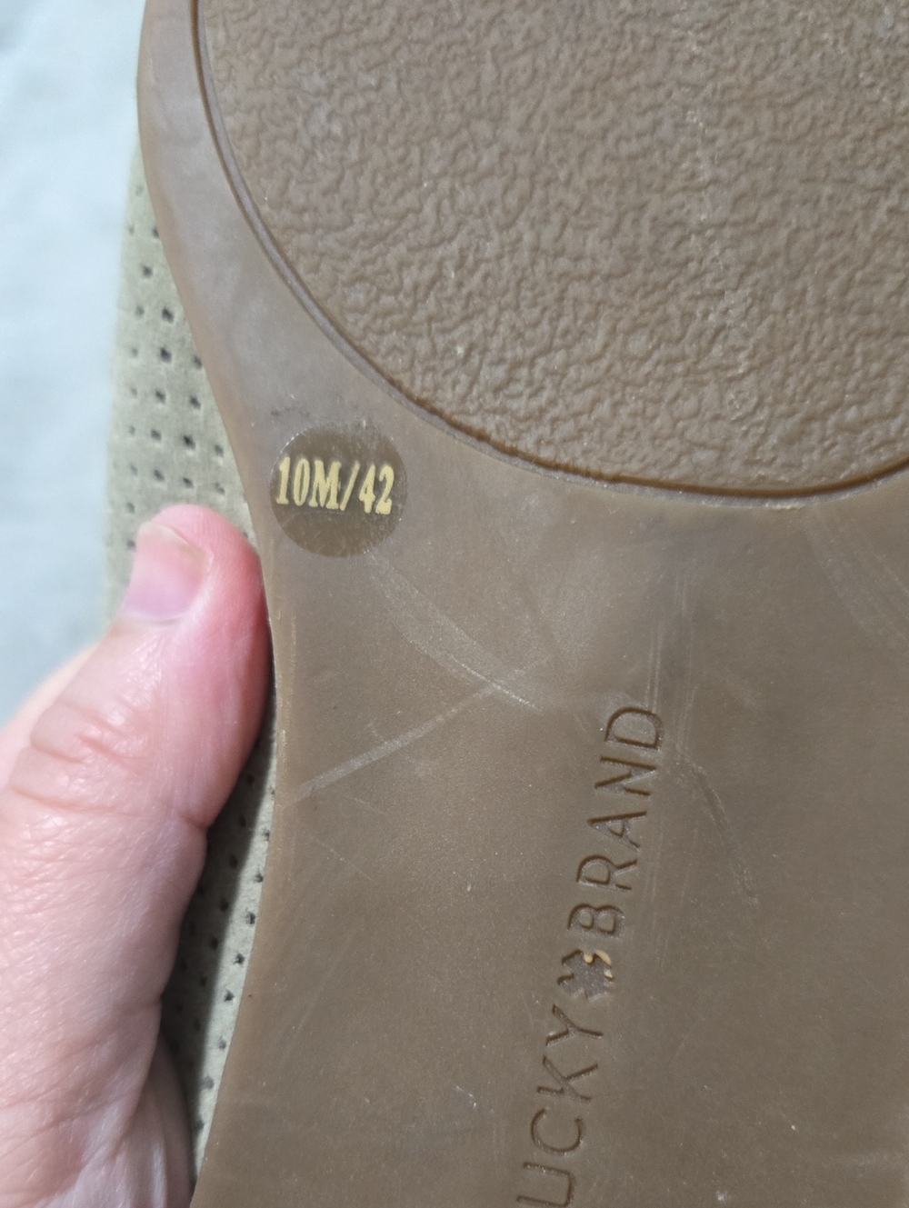 Lucky Brand Caylon penny loafers perforated suede material size 10 - Picture 8 of 9